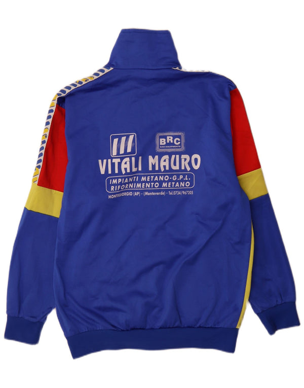 Trening pentru bărbați vintage cu grafică, jachetă mare, albastru, sport