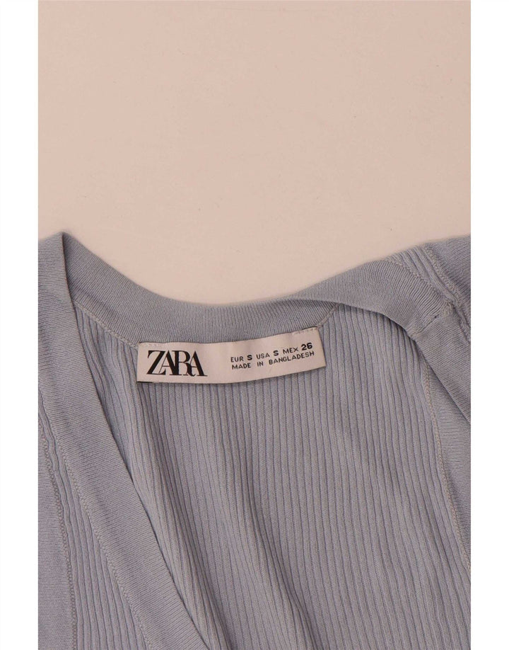 Vestă pentru femei Zara UK 10 Small Blue Viscose
