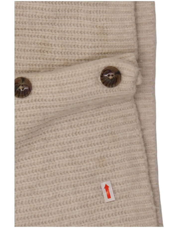 FAT FACE Pulover cardigan supradimensionat pentru femei UK 10 Small White Nylon