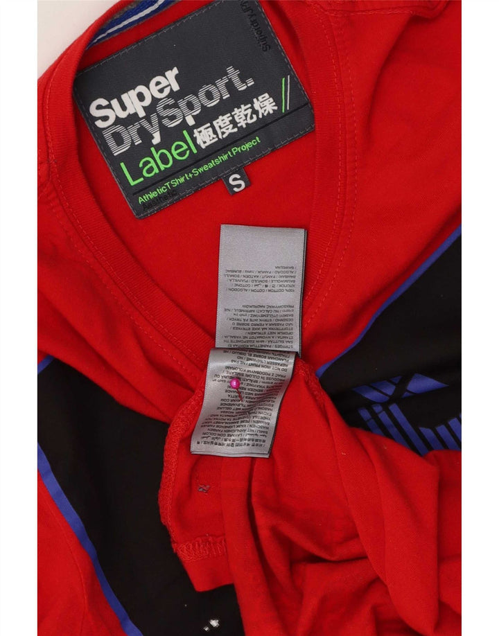 Tricou grafic Superdry pentru bărbați Top mic, roșu, bumbac