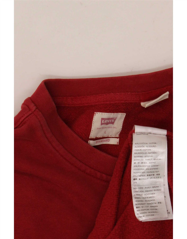 Pulover pentru bărbați Levi's Standard Fit, bumbac mare roșu