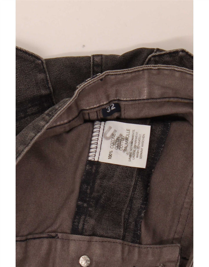 Murphy & Nye Pantaloni scurți cargo din denim pentru bărbați W32, bumbac gri mare
