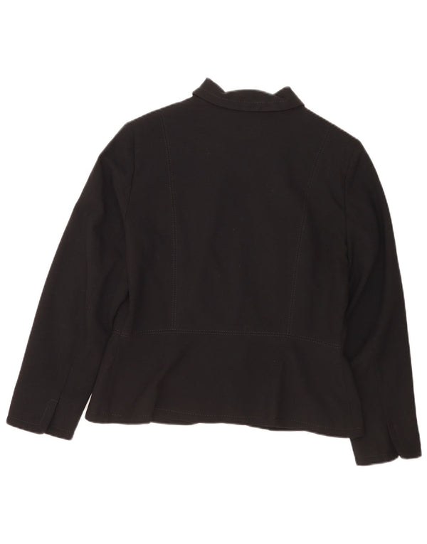 Jachetă pentru femei Marks & Spencer Petite cu fermoar complet UK 14 Medium Black