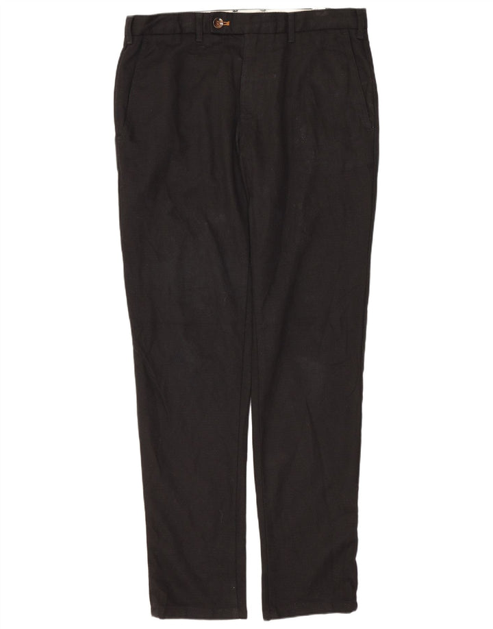 Pantaloni chino slim pentru bărbați Zara EU 40 Mediu L31 L30 Poliester negru