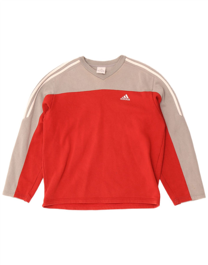 Pulover pentru bărbați Adidas UKI 38/40 Bumbac color-bloc roșu mediu