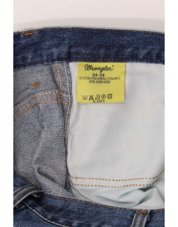 Blugi drepti pentru bărbați Wrangler W34 L34 Bumbac albastru