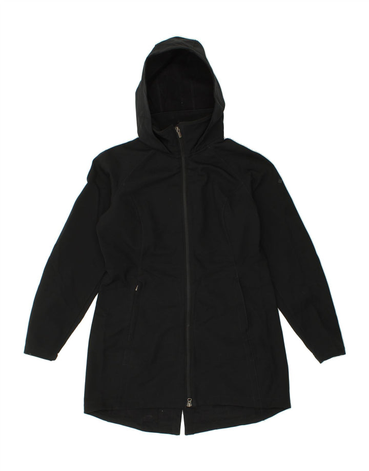 COLUMBIA Womens Hooded Windbreaker Coat UK 14 Medium Black Polyester Vintage Columbia and Second-Hand Columbia from Messina Hembry 