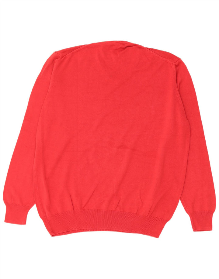 Pulover pentru bărbați Zara, cu decolteu în V, XL, roșu