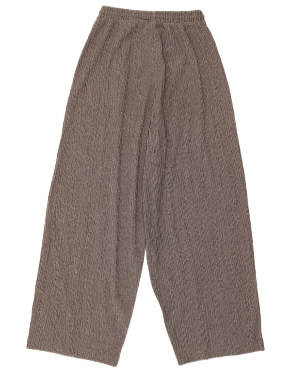 Zara Womens Wide Leg Casual Trousers Medium W30 L29 Grey Polyester Modern