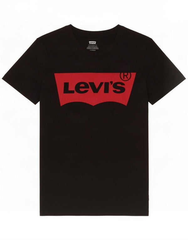 Levi's Womens Graphic T-Shirt Top UK 6 XS Black