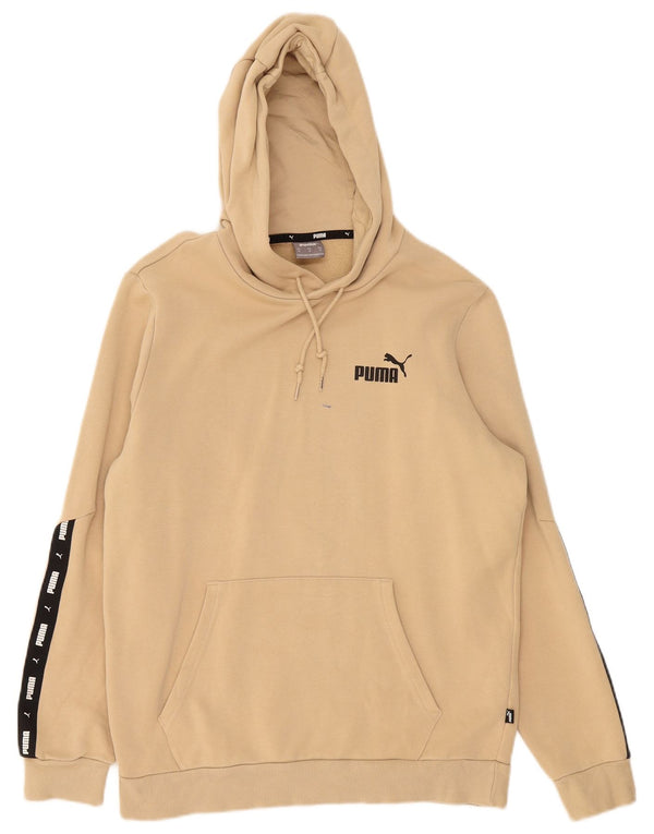 Pulover Puma pentru damă cu hanoră grafică UK 14 Medium Bej Bumbac color bloc