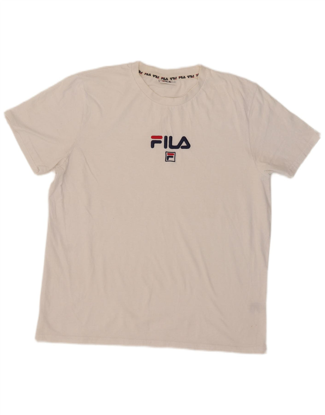 Fila Mens Graphic T-Shirt Top XL White Cotton