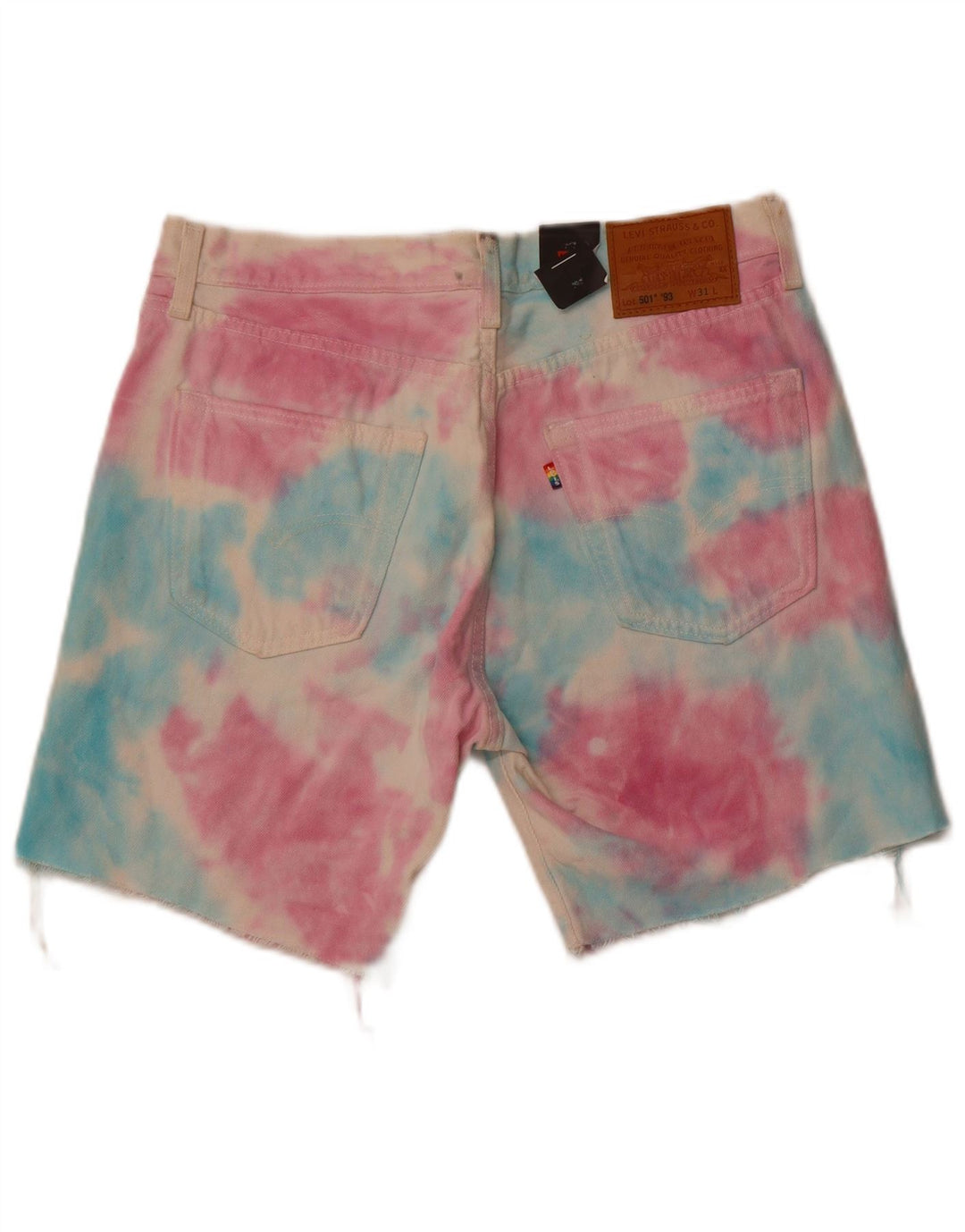 Pantaloni scurți din blugi 501 pentru bărbați LEVI'S W32, medii, multicolor, din bumbac Tie Dye