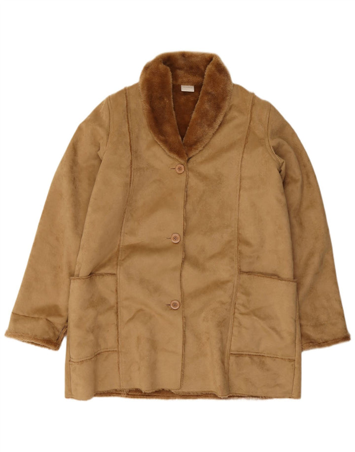 Pardesiu Sherpa Classics pentru femei UK 18 XL poliester bej