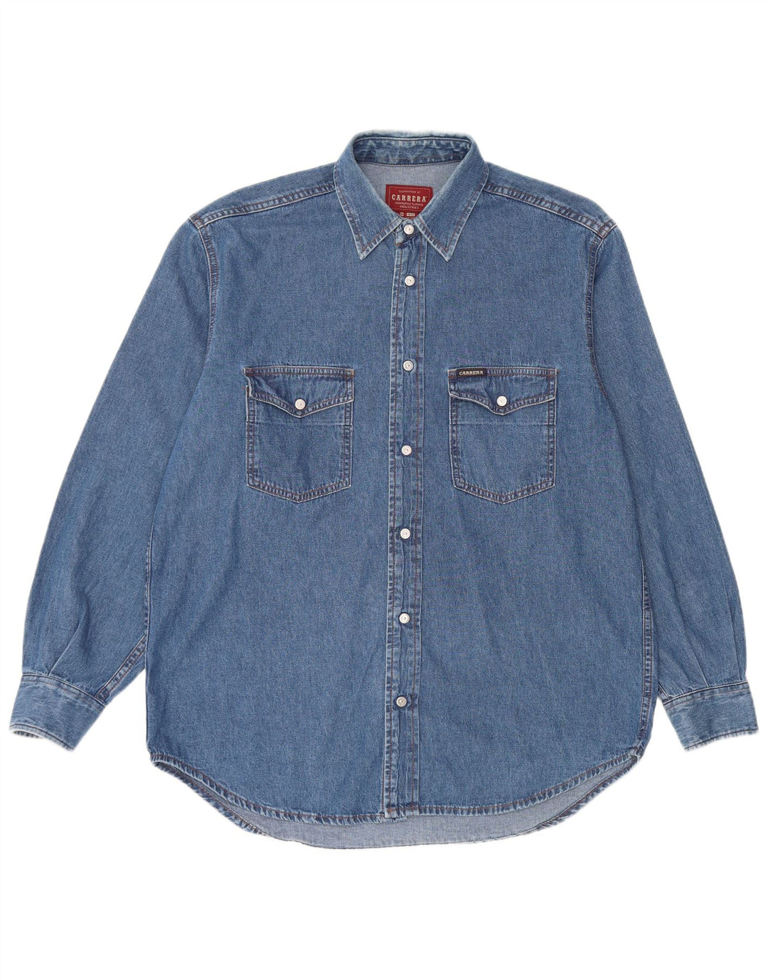 Cămașă din blugi pentru bărbați Carrera Mărimea 39/40 Bumbac albastru mediu