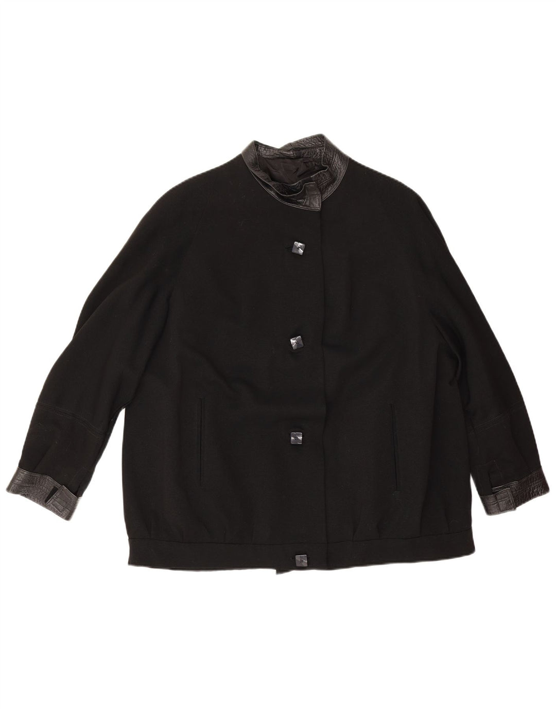 Bomber vintage pentru femei UK 18 XL negru colorblock