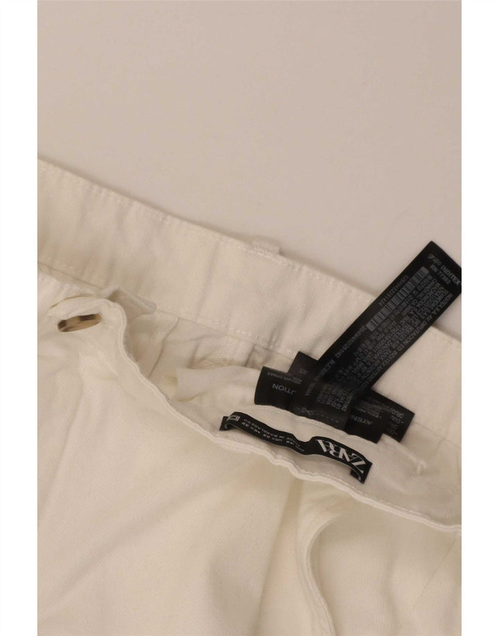 Pantaloni scurți chino pentru bărbați Zara EU 42 Large W32 Bumbac alb