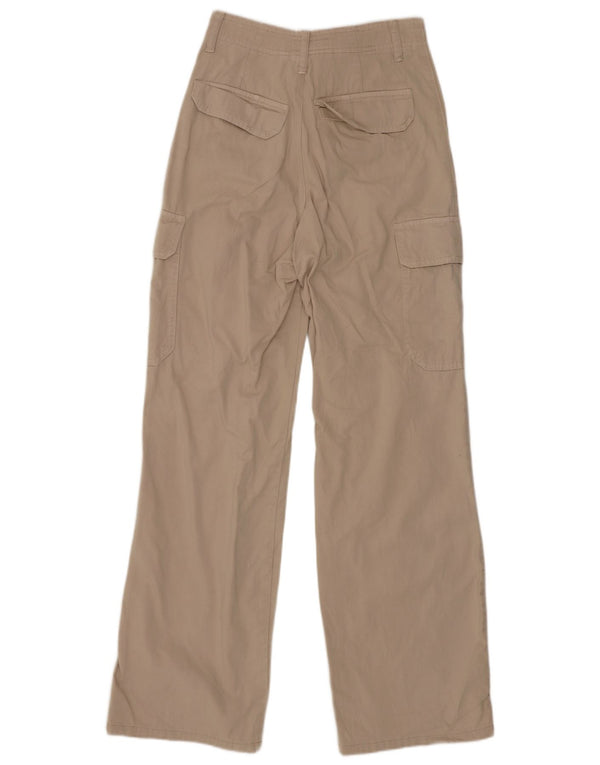 Pantaloni cargo pentru femei cu talie înaltă Zara EU 32 2XS W22 L29 Bej