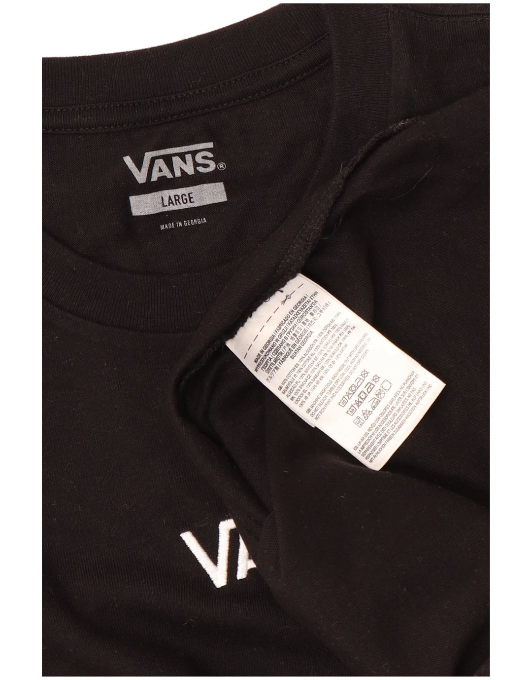 Tricou pentru bărbați Vans Top mare din bumbac negru