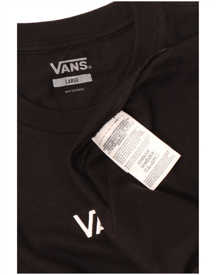 Tricou pentru bărbați Vans Top mare din bumbac negru