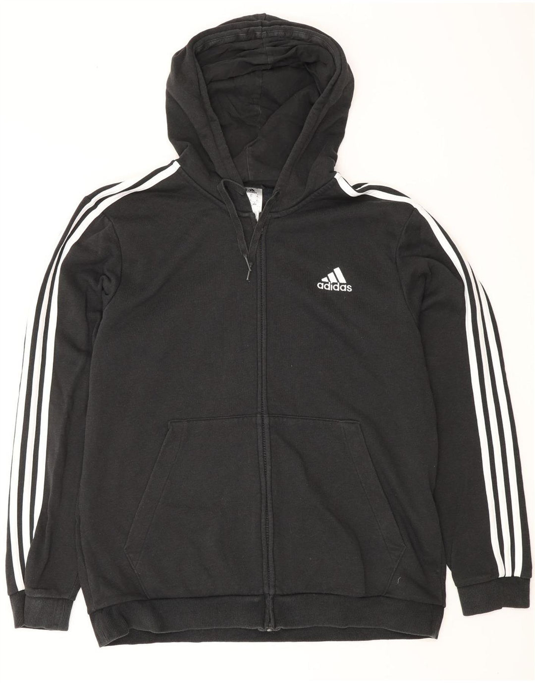 Pulover ADIDAS pentru bărbați, cu fermoar, bumbac XL, negru
