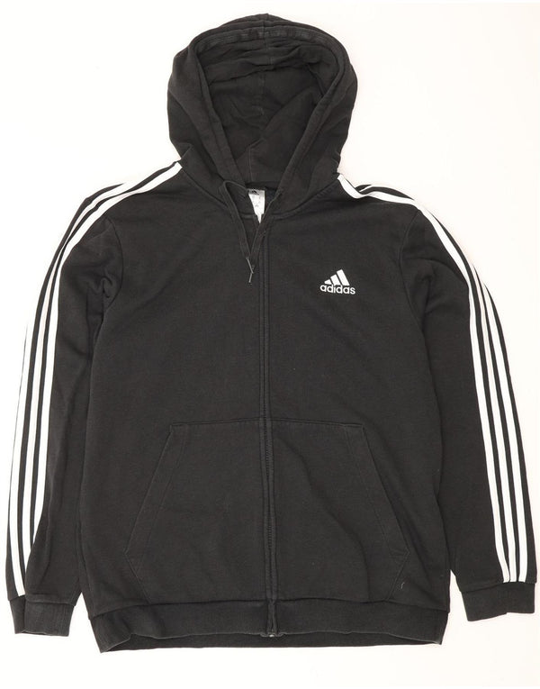 Pulover ADIDAS pentru bărbați, cu fermoar, bumbac XL, negru