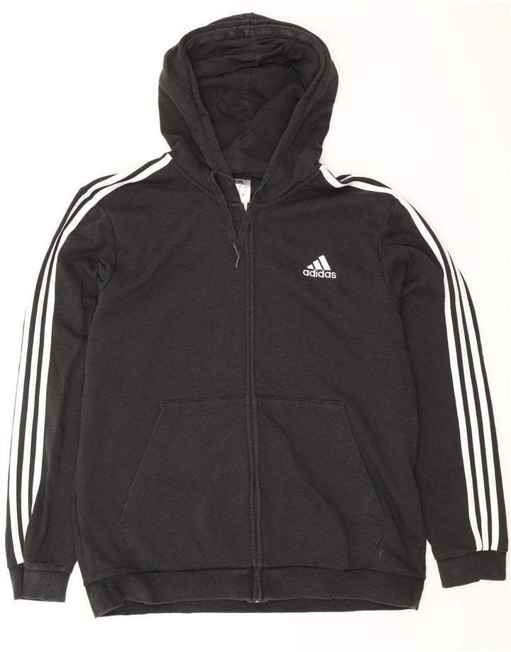 Pulover ADIDAS pentru bărbați, cu fermoar, bumbac XL, negru