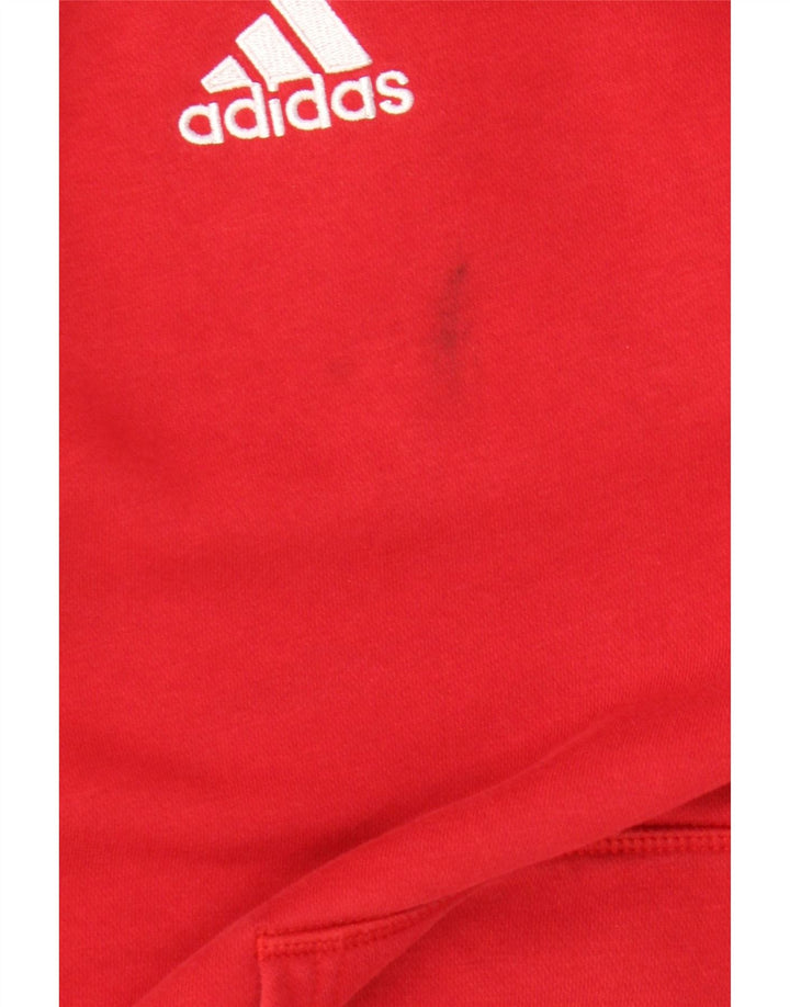 Pulover Adidas pentru bărbați, bumbac roșu mare