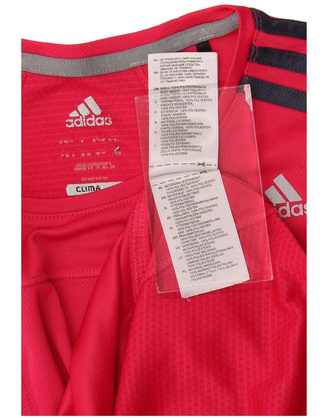 ADIDAS Climalite Tricou Top UK 14 Medium Pink Poliester