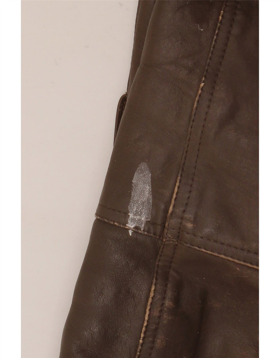 Geacă de piele vintage pentru bărbați IT 52 XL din piele maro
