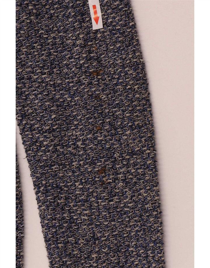 Blazer tricot cu 2 nasturi Zara băieți 13-14 ani, bumbac cu pete albastre