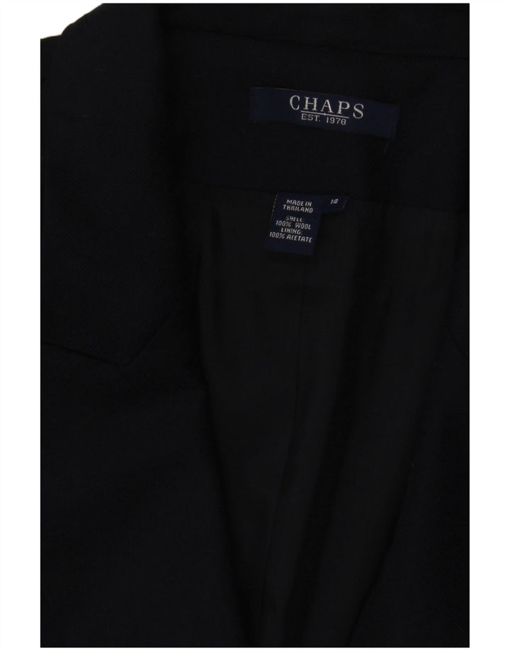 Jachetă Blazer pentru femei Chaps, cu două piept, US 14 XL Lână bleumarin