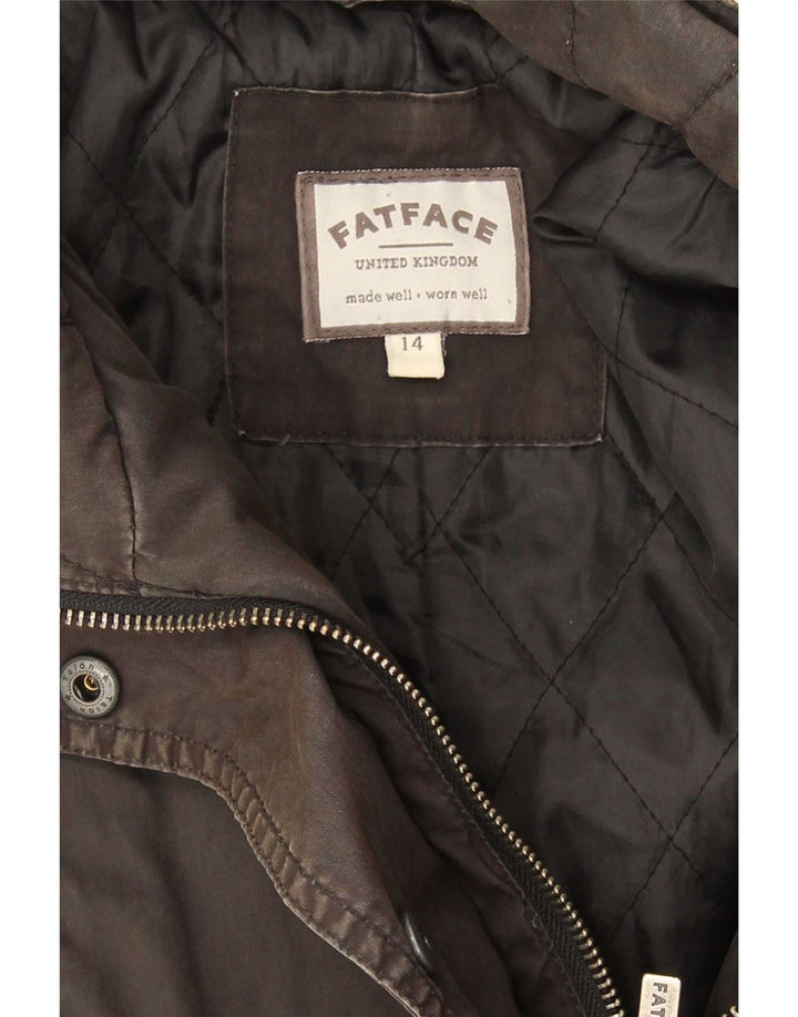 Jachetă parka pentru femei Fat Face UK 14 mare bumbac gri