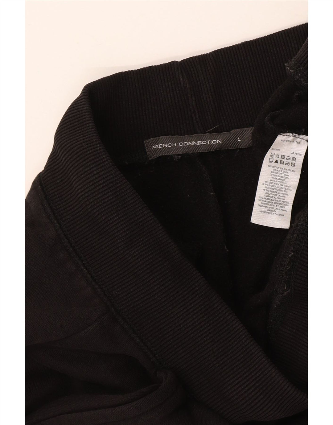 FRENCH CONNECTION Pantaloni de trening pentru bărbați Joggeri mari Bumbac negru