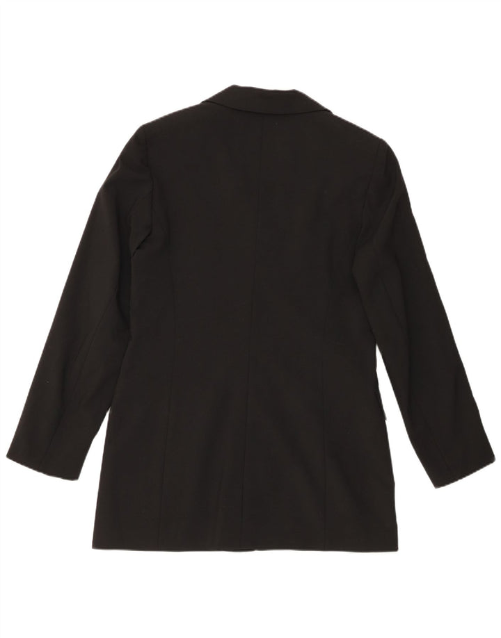 Jachetă pentru femei VINTAGE cu paragate cu 3 nasturi, IT 46 Poliester negru mare