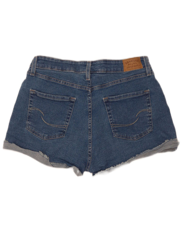 Pantaloni scurți din denim cu talie mare Levi's pentru femei US 12 Large W31 Blue Bumbac