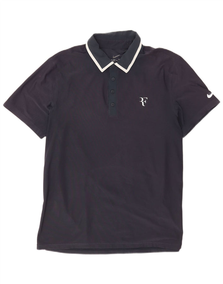 Tricou polo Nike pentru bărbați Dri Fit, mare, poliester bleumarin