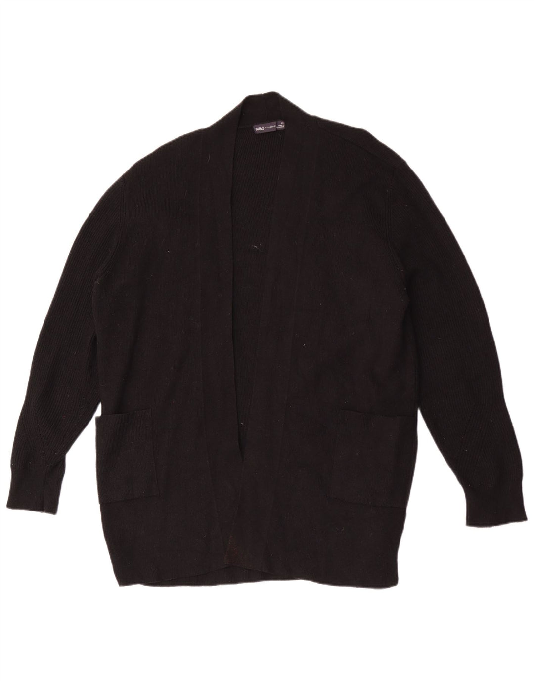 Pulover cardigan deschis pentru femei Marks & Spencer UK 20 2XL Negru