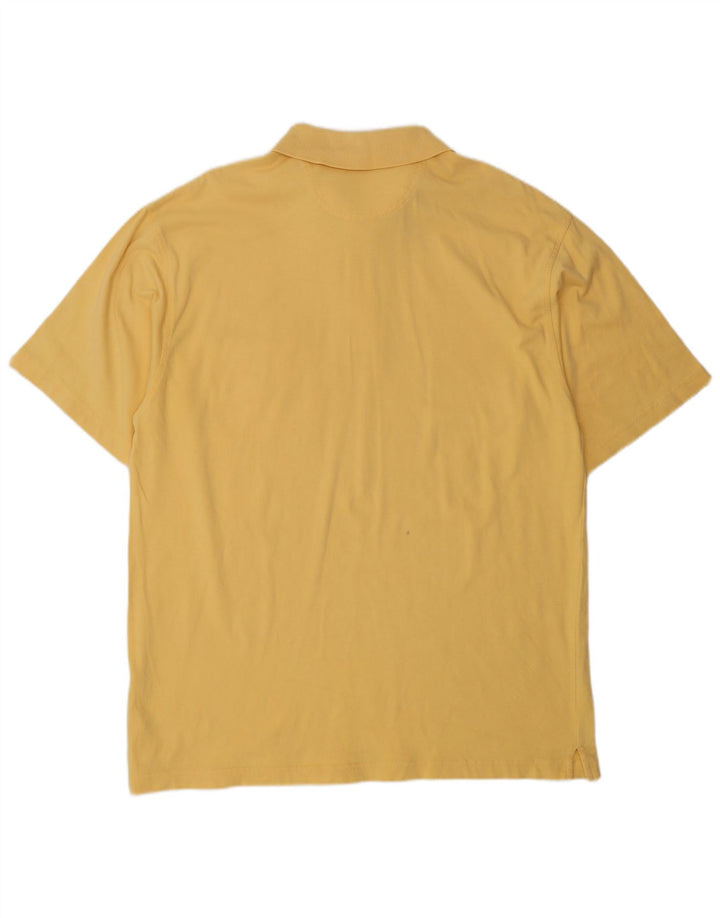 Tricou polo Izod pentru bărbați, bumbac galben mare