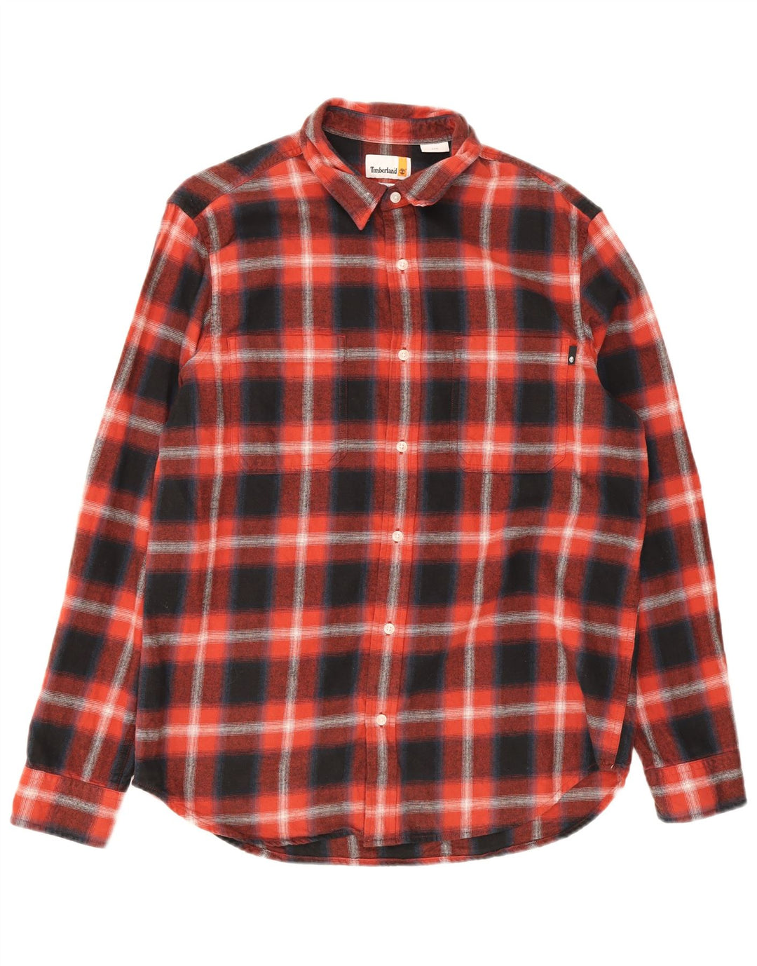 Cămașă Timberland pentru bărbați, cu ajustare normală, din flanel, mare, albastru bleumarin, din bumbac