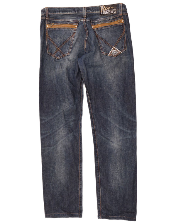 Blugi drepte pentru bărbați Roy Rogers De Luxe W38 L34 Bumbac bleumarin