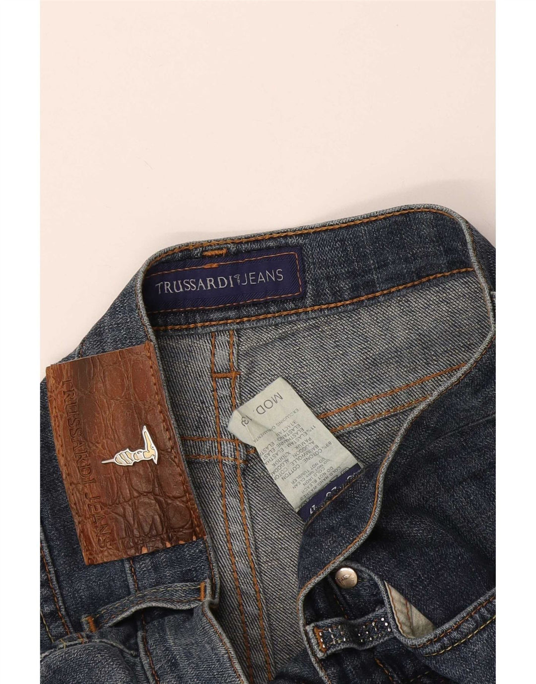 Blugi drepti pentru femei Trussardi W27 L27 Bumbac albastru