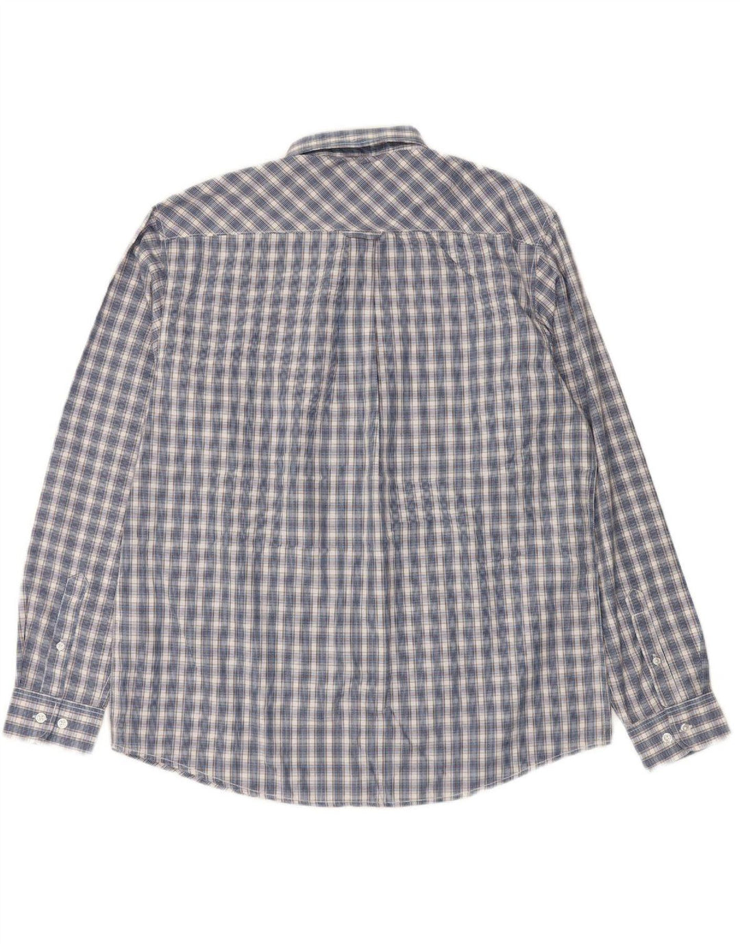 JAMES PRINGLE Mens Shirt Large Blue Check Polyester