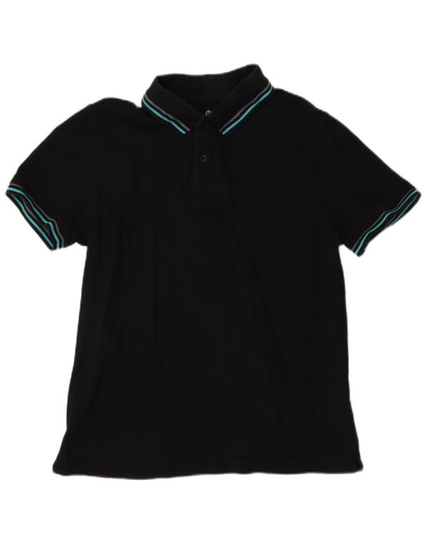 Tricou polo pentru bărbați Lotto, bumbac negru mic