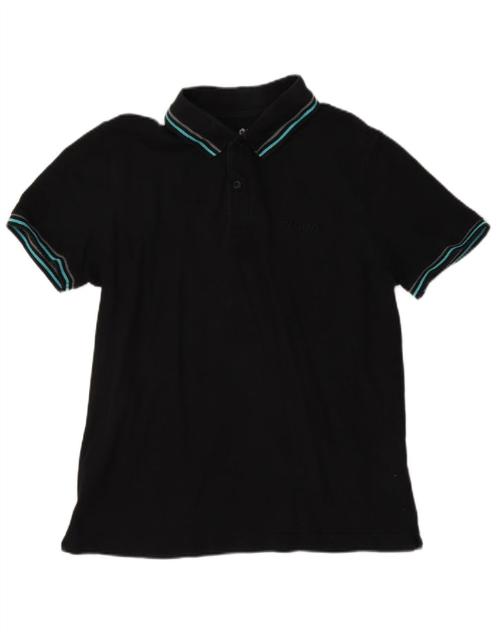 Tricou polo pentru bărbați Lotto, bumbac negru mic