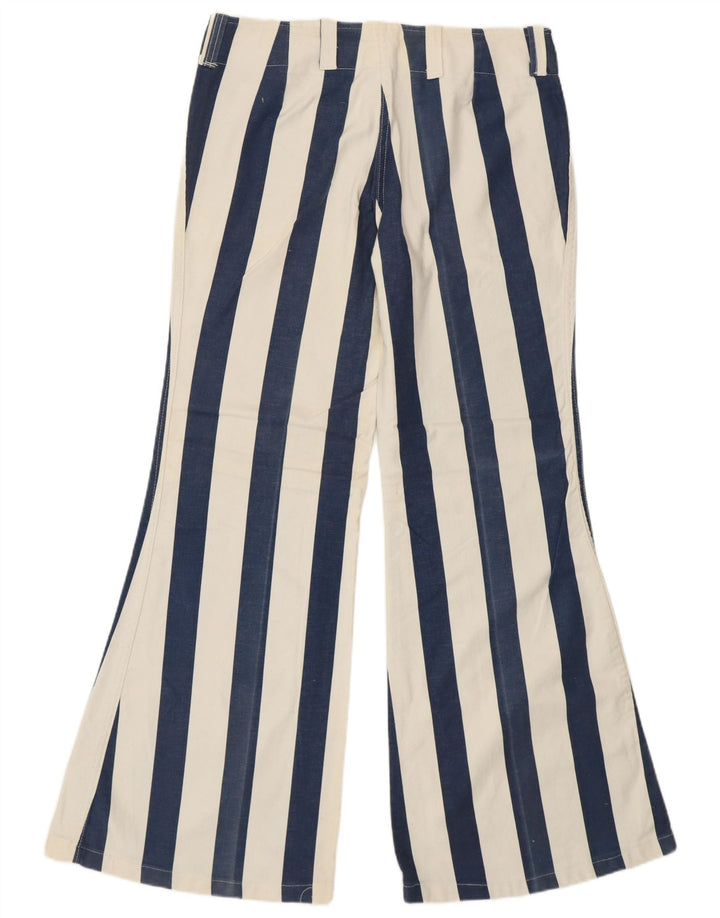 VINTAGE Pantaloni casual pentru femei cu talie înaltă IT 48 XL W34 L31 Albastru Retro