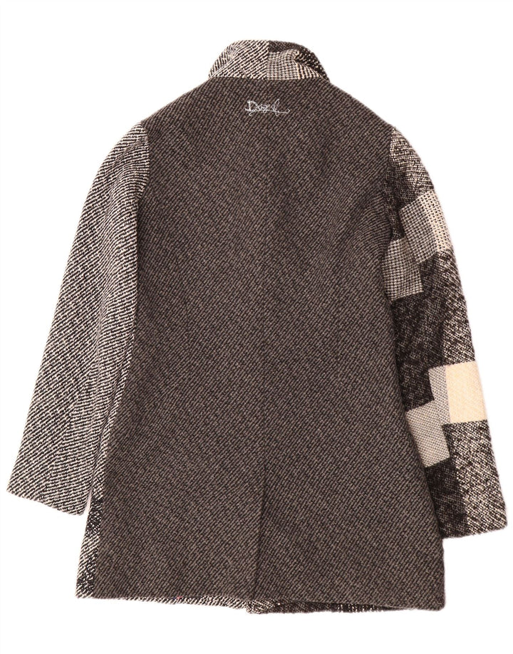 DESIGUAL Pardesiu pentru femei EU 38 Gri mediu poliester mozaic