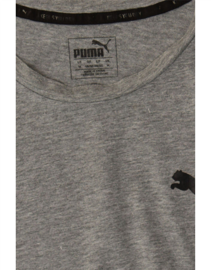 PUMA Mens T-Shirt Top Medium Grey Flecked Vintage Puma and Second-Hand Puma from Messina Hembry 