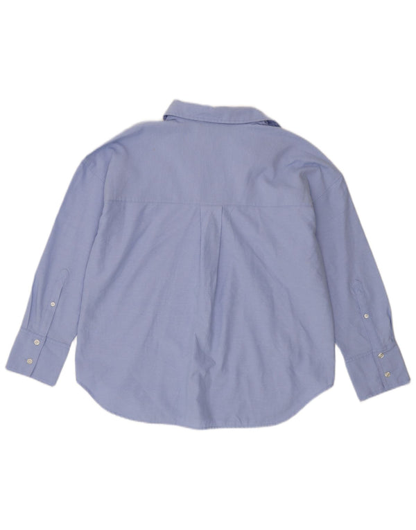 Cămașă supradimensionată pentru femei Zara UK 6 XS Bumbac albastru