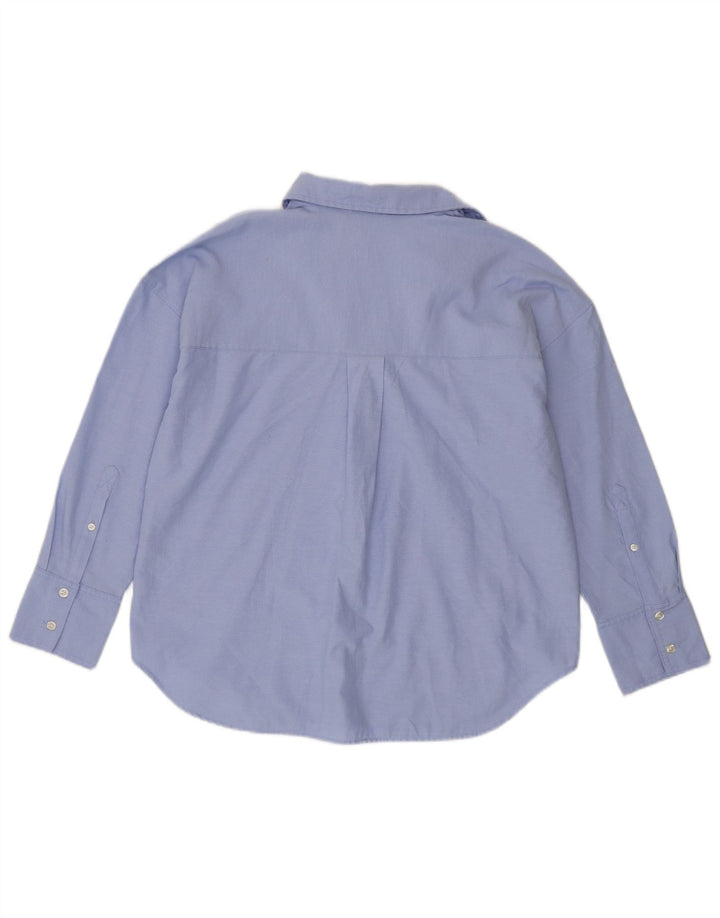 Cămașă supradimensionată pentru femei Zara UK 6 XS Bumbac albastru